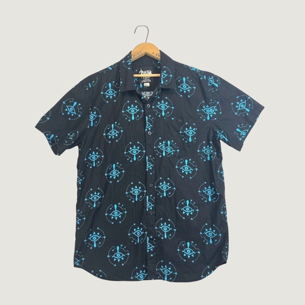 RARE Gamestop Exclusive Legend of Zelda Sheikah Eye All Over Print Men's XL